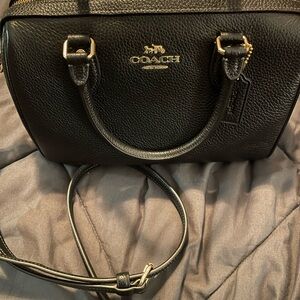 Coach Black Pebbled Leather Satchel